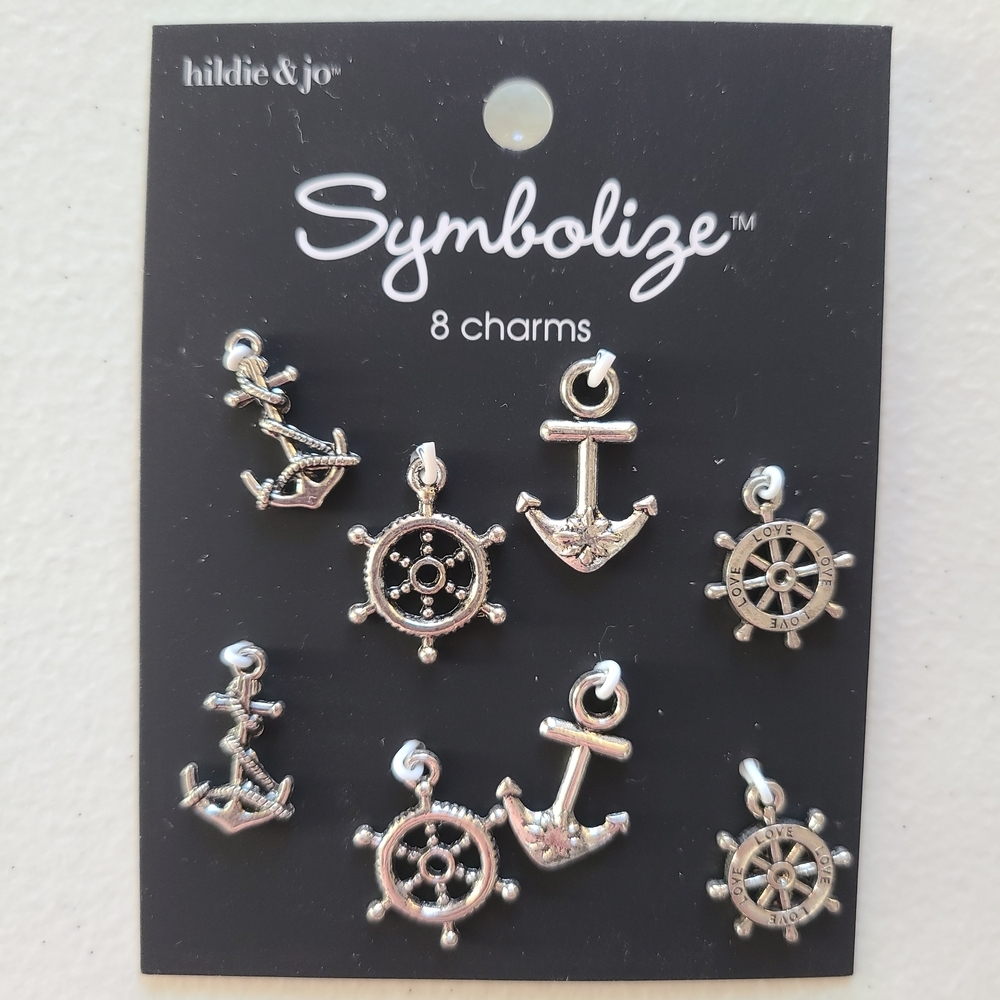 Hildie & Jo Symbolize Mixed Charm Sets - Silver Tone & Beads Lot Of 7 - Picture 7 of 7